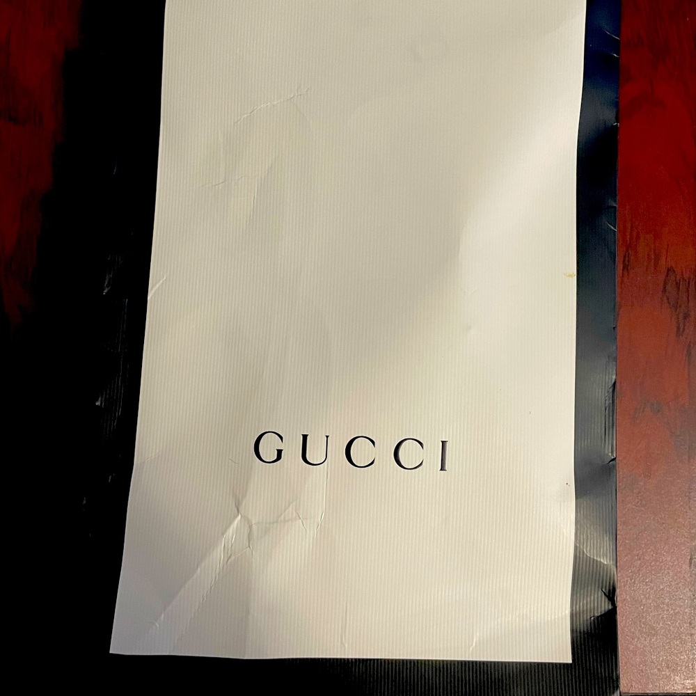 Gucci gift bag fairly used with some crinkles